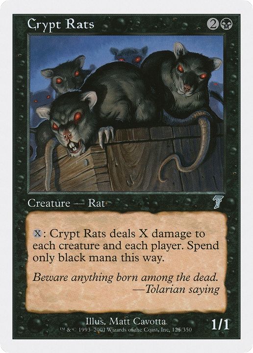 Crypt Rats in the group Magic the Gathering / Types / Colors / Black at Proxyprinters.com (91241)