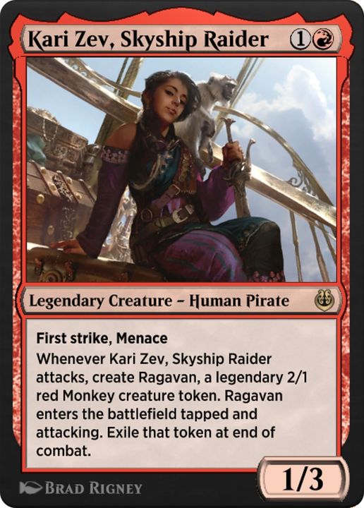 Kari Zev, Skyship Raider in the group Magic the Gathering / Types / Colors / Red at Proxyprinters.com (91248)