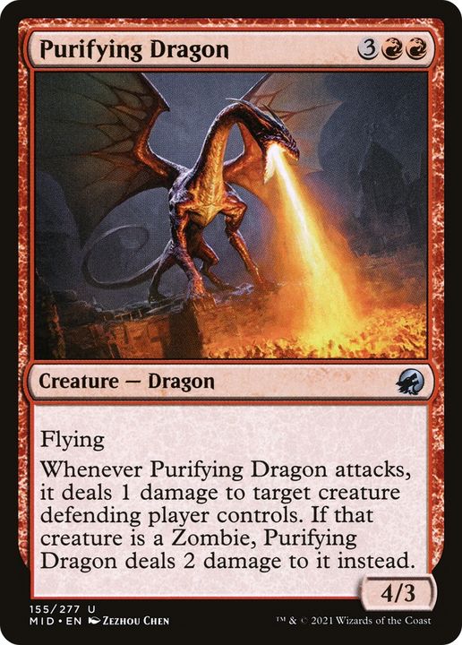 Purifying Dragon in the group Magic the Gathering / Sets / Innistrad: Midnight Hunt at Proxyprinters.com (91297)