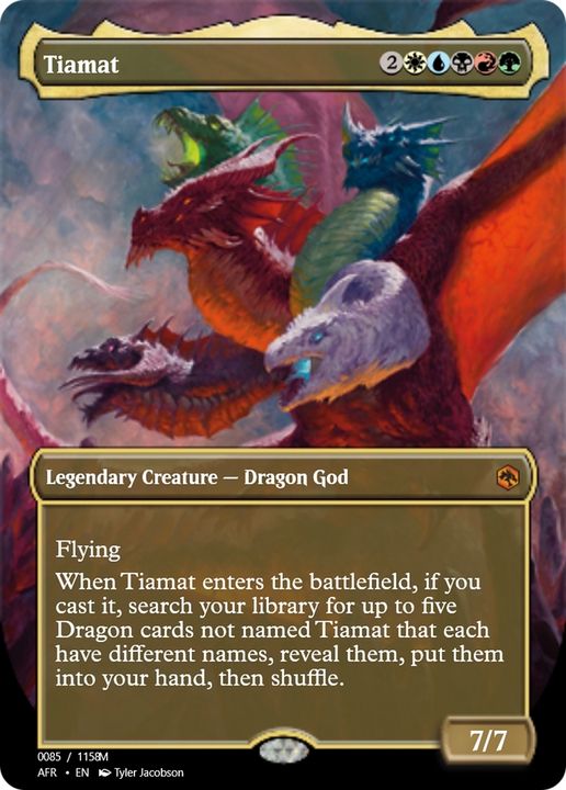 Tiamat in the group Magic the Gathering / Types / Colors / Multicolors / B, G, R, U, W at Proxyprinters.com (91300)