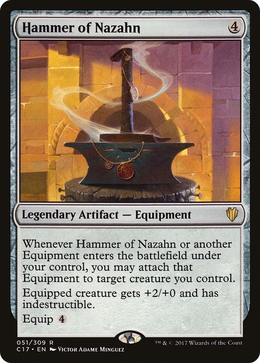 Hammer of Nazahn in the group Magic the Gathering / Types / Artifacts / Legendary Artifact at Proxyprinters.com (91360)