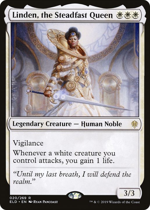 Linden, the Steadfast Queen in the group Magic the Gathering / Types / Colors / White at Proxyprinters.com (91431)