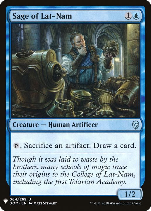 Sage of Lat-Nam in the group Magic the Gathering / Types / Colors / Blue at Proxyprinters.com (91460)