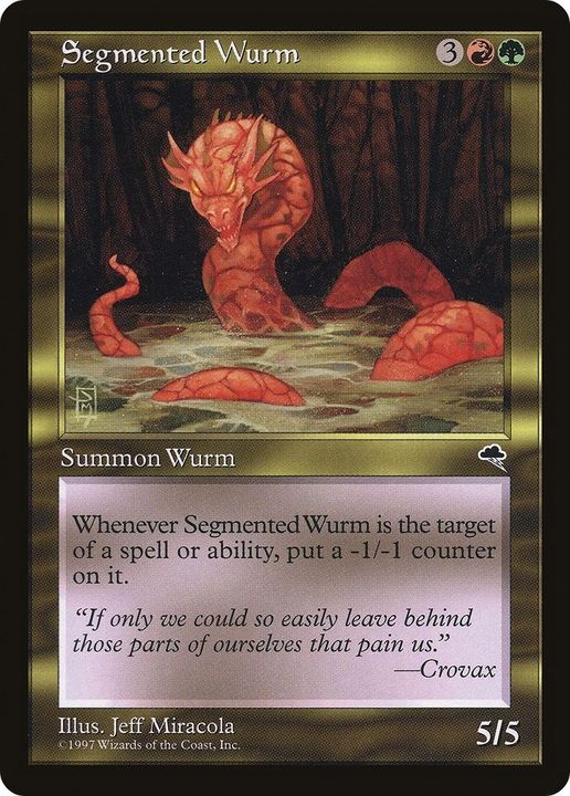 Segmented Wurm in the group Magic the Gathering / Types / Colors / Multicolors / G, R at Proxyprinters.com (9149)