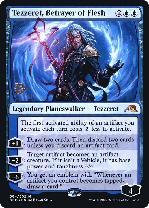 Tezzeret, Betrayer of Flesh in the group Magic the Gathering / Sets / Kamigawa: Neon Dynasty Promos at Proxyprinters.com (91550)