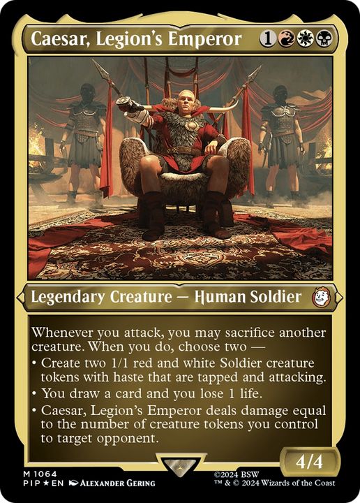 Caesar, Legion's Emperor in the group Magic the Gathering / Types / Colors / Multicolors / B, R, W at Proxyprinters.com (91579)