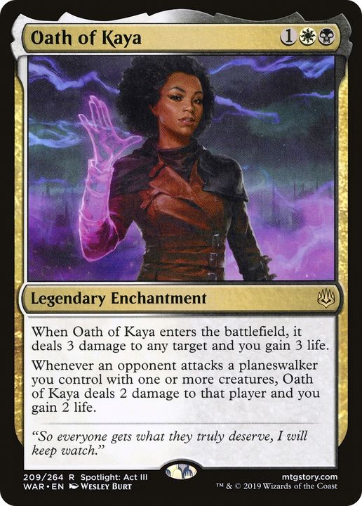 Oath of Kaya in the group Magic the Gathering / Sets / War of the Spark Promos at Proxyprinters.com (91597)