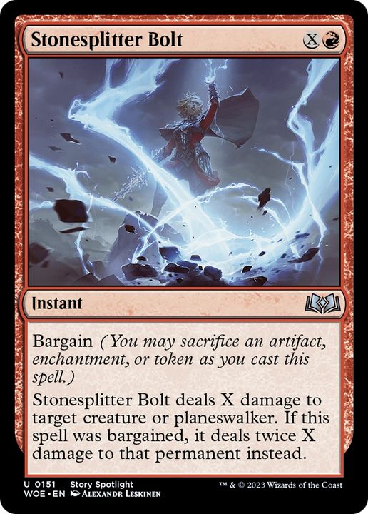 Stonesplitter Bolt in the group Magic the Gathering / Sets / Wilds of Eldraine Art Series at Proxyprinters.com (91754)