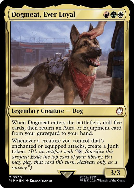 Dogmeat, Ever Loyal in the group Magic the Gathering / Types / Colors / Multicolors / G, R, W at Proxyprinters.com (9201)