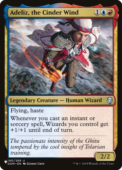 Adeliz, the Cinder Wind in the group Magic the Gathering / Types / Colors / Multicolors / R, U at Proxyprinters.com (92029)