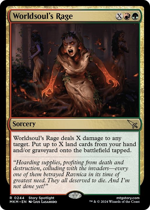 Worldsoul's Rage in the group Magic the Gathering / Types / Colors / Multicolors / G, R at Proxyprinters.com (92129)