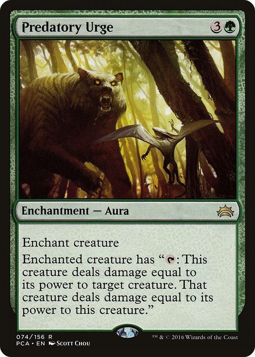 Predatory Urge in the group Magic the Gathering / Sets / Planechase Anthology at Proxyprinters.com (9213)