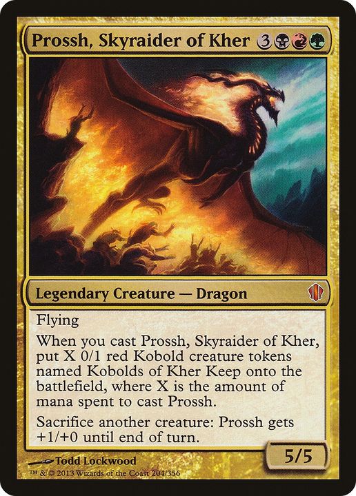 Prossh, Skyraider of Kher in the group Magic the Gathering / Types / Colors / Multicolors / B, G, R at Proxyprinters.com (92152)