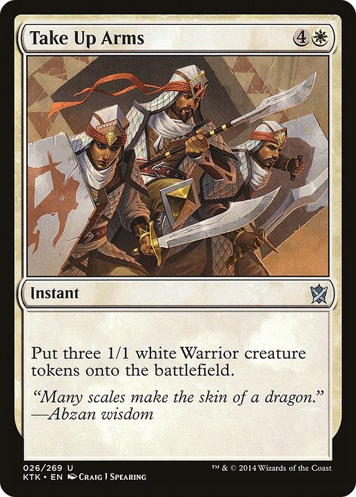 Take Up Arms in the group Magic the Gathering / Types / Colors / White at Proxyprinters.com (92218)