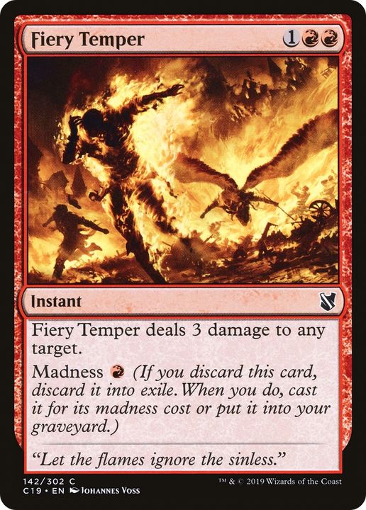 Fiery Temper in the group Magic the Gathering / Sets / Commander 2019 at Proxyprinters.com (92242)