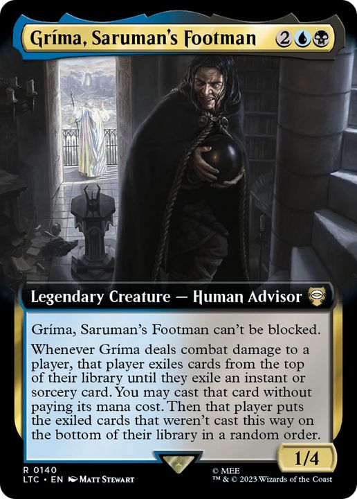 Gríma, Saruman's Footman in the group Magic the Gathering / Sets / Tales of Middle-earth Commander at Proxyprinters.com (92461)