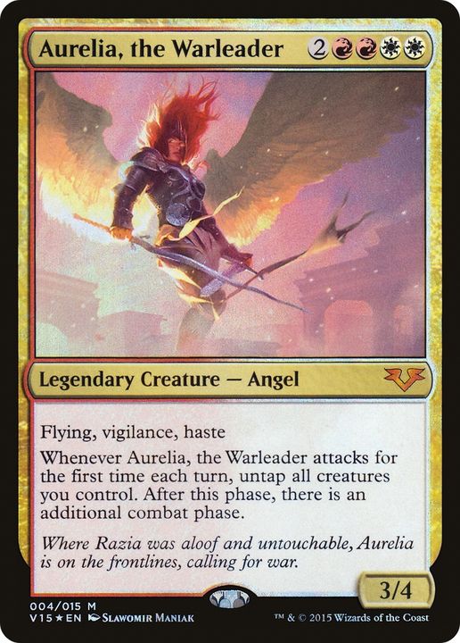 Aurelia, the Warleader in the group Magic the Gathering / Types / Colors / Multicolors / R, W at Proxyprinters.com (92510)