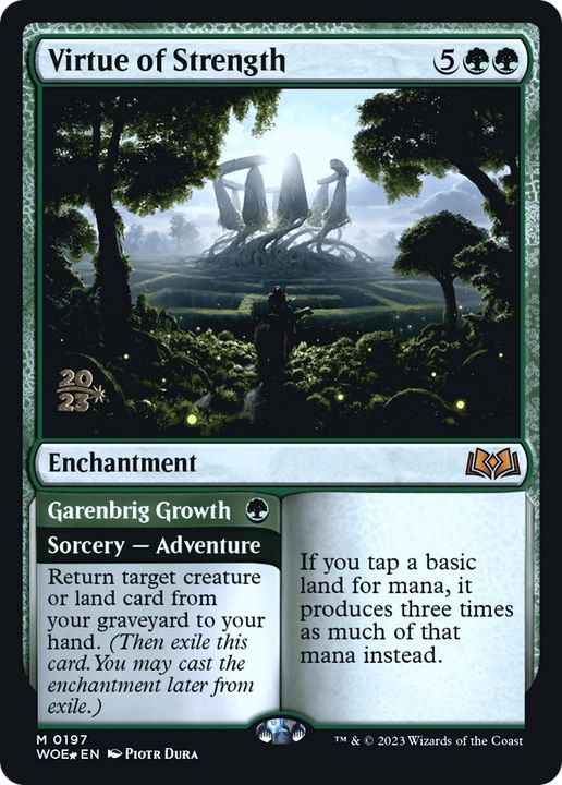 Virtue of Strength // Garenbrig Growth in the group Magic the Gathering / Types / Colors / Green at Proxyprinters.com (92513)