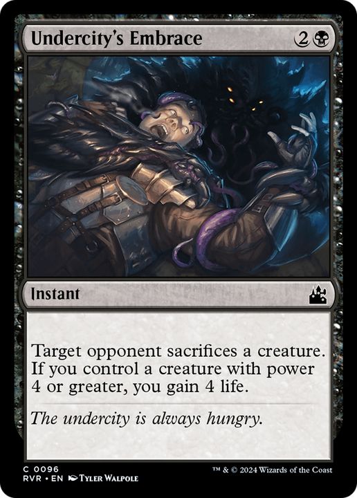 Undercity's Embrace in the group Magic the Gathering / Types / Colors / Black at Proxyprinters.com (92595)