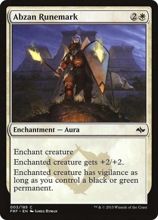 Abzan Runemark in the group Magic the Gathering / Types / Colors / White at Proxyprinters.com (92837)