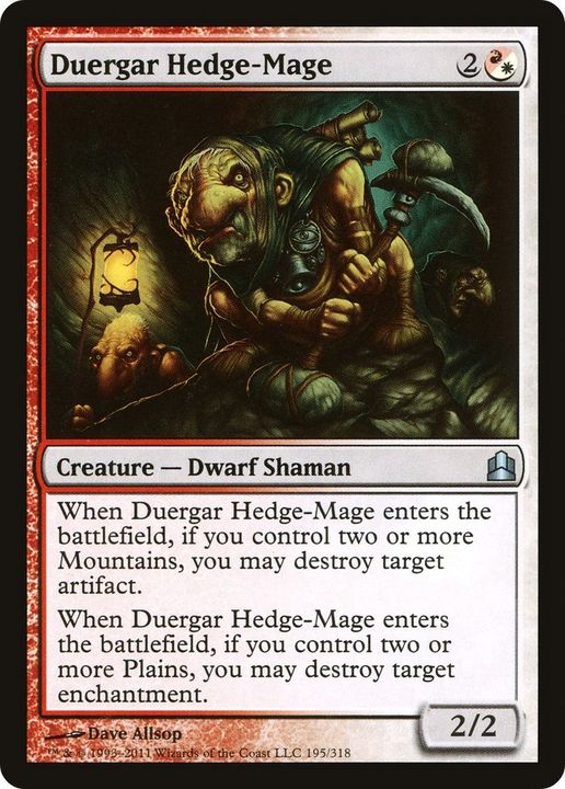 Duergar Hedge-Mage in the group Magic the Gathering / Types / Colors / Multicolors / R, W at Proxyprinters.com (9287)