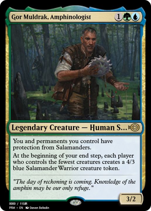 Gor Muldrak, Amphinologist in the group Magic the Gathering / Types / Colors / Multicolors / G, U at Proxyprinters.com (92919)