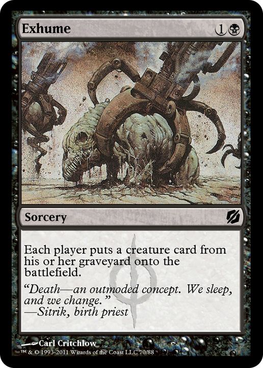 Exhume in the group Magic the Gathering / Types / Colors / Black at Proxyprinters.com (93006)