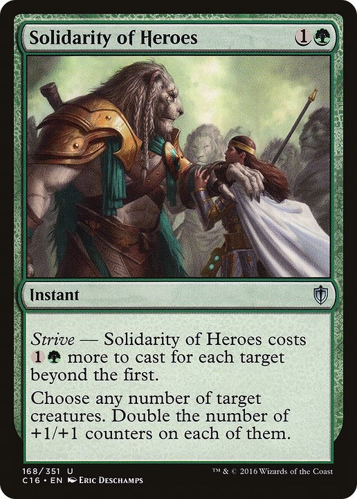 Solidarity of Heroes in the group Magic the Gathering / Types / Colors / Green at Proxyprinters.com (93013)