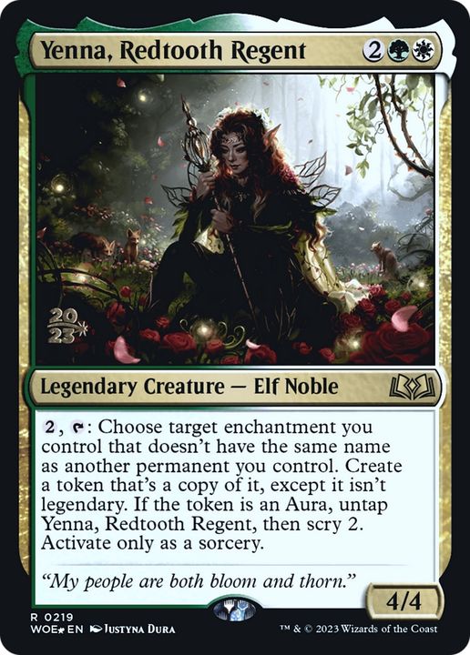 Yenna, Redtooth Regent in the group Magic the Gathering / Sets / Wilds of Eldraine Tokens at Proxyprinters.com (93219)