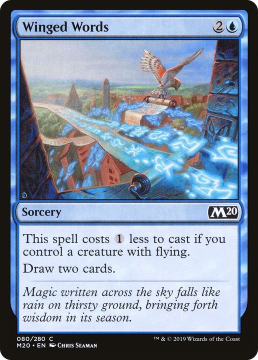 Winged Words in the group Magic the Gathering / Sets / Core Set 2020 at Proxyprinters.com (93307)