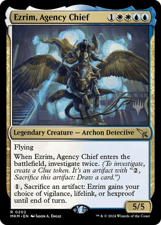 Ezrim, Agency Chief in the group Magic the Gathering / Types / Colors / Multicolors / U, W at Proxyprinters.com (93419)