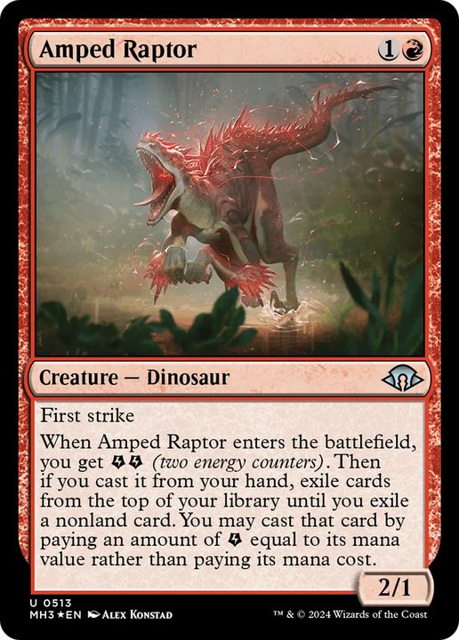 Amped Raptor in the group Magic the Gathering / Sets / Modern Horizons 3 Commander at Proxyprinters.com (93549)