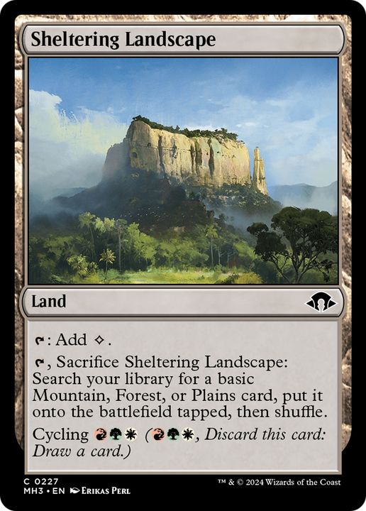 Sheltering Landscape in the group Magic the Gathering / Sets / Modern Horizons 3 Commander at Proxyprinters.com (93564)