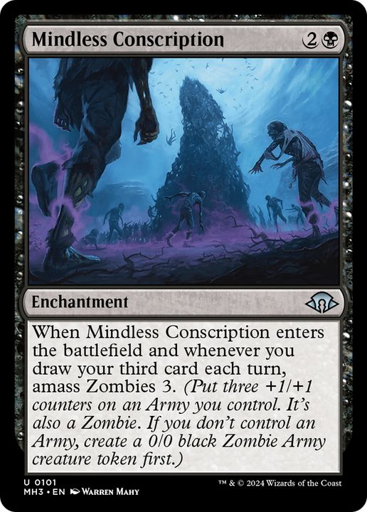 Mindless Conscription in the group Magic the Gathering / Sets / Modern Horizons 3 Commander at Proxyprinters.com (93613)