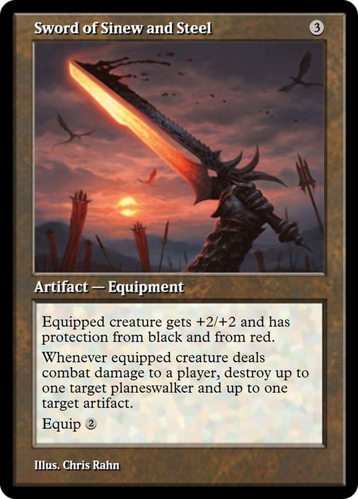 Sword of Sinew and Steel in the group Magic the Gathering / Types / Artifacts / Artifact at Proxyprinters.com (9429)