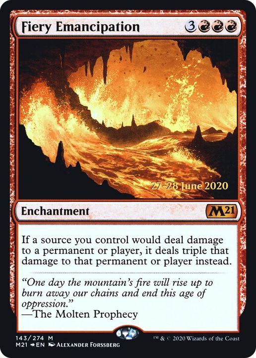 Fiery Emancipation in the group Magic the Gathering / Sets / Core Set 2021 Promos at Proxyprinters.com (9430)