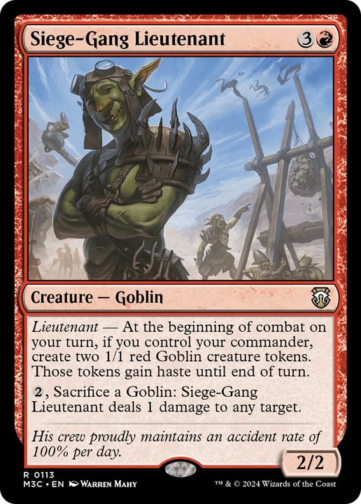 Siege-Gang Lieutenant in the group Magic the Gathering / Sets / Modern Horizons 3 Tokens at Proxyprinters.com (94404)