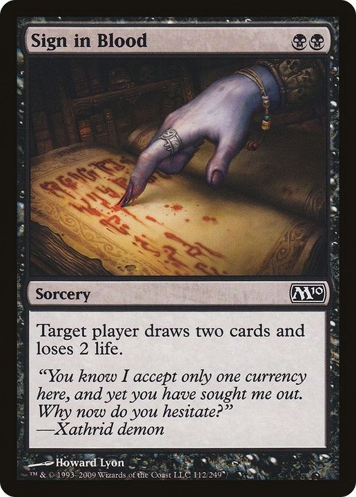 Sign in Blood in the group Magic the Gathering / Types / Colors / Black at Proxyprinters.com (9445)