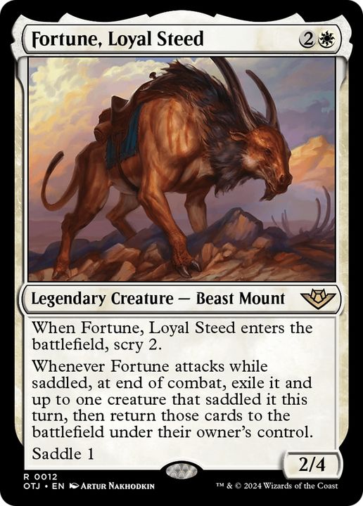 Fortune, Loyal Steed in the group Magic the Gathering / Sets / Outlaws of Thunder Junction at Proxyprinters.com (94567)