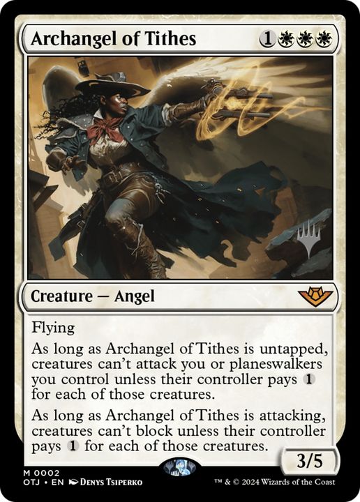 Archangel of Tithes in the group Magic the Gathering / Sets / Outlaws of Thunder Junction Promos at Proxyprinters.com (94581)