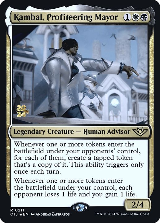 Kambal, Profiteering Mayor in the group Magic the Gathering / Types / Colors / Multicolors / B, W at Proxyprinters.com (94635)