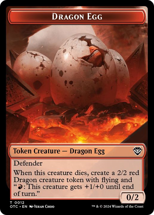 Dragon Egg in the group Magic the Gathering / Sets / Outlaws of Thunder Junction Commander Tokens at Proxyprinters.com (94693)