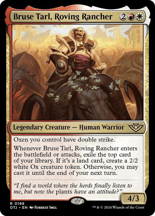 Bruse Tarl, Roving Rancher in the group Magic the Gathering / Sets / Outlaws of Thunder Junction at Proxyprinters.com (94727)