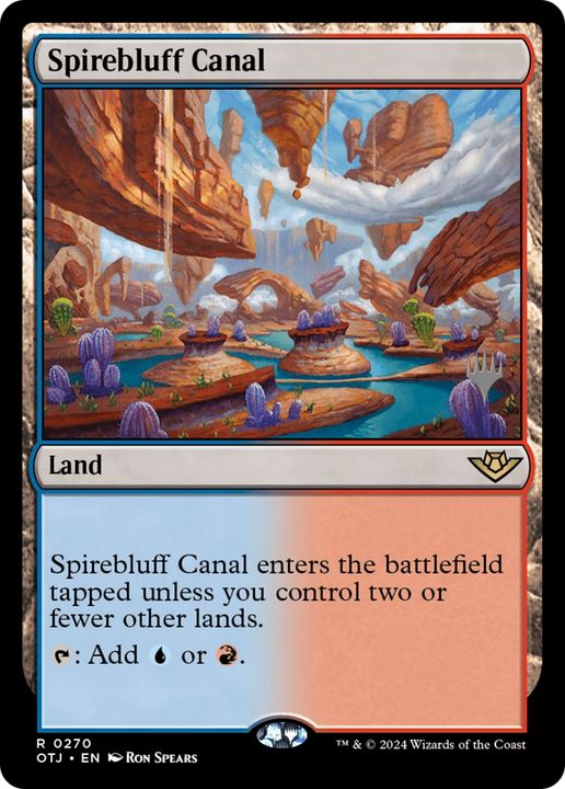 Spirebluff Canal in the group Magic the Gathering / Sets / Outlaws of Thunder Junction Promos at Proxyprinters.com (94791)