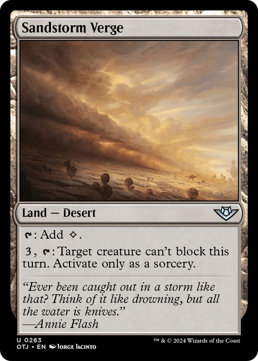 Sandstorm Verge in the group Magic the Gathering / Sets / Outlaws of Thunder Junction at Proxyprinters.com (94801)