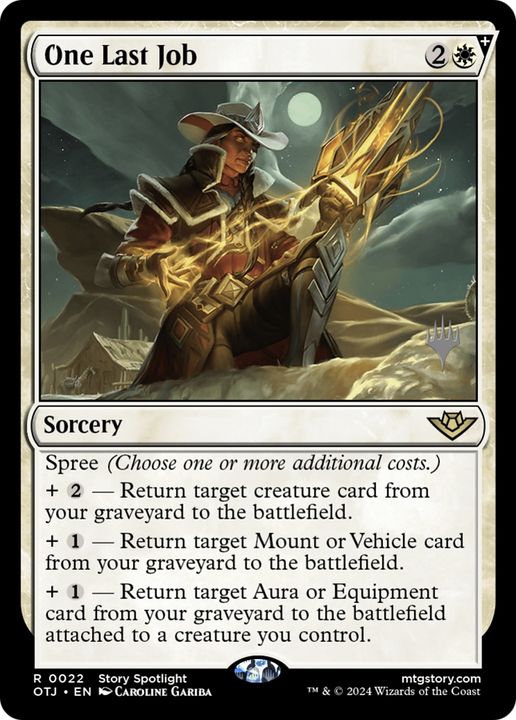 One Last Job in the group Magic the Gathering / Types / Colors / White at Proxyprinters.com (94840)