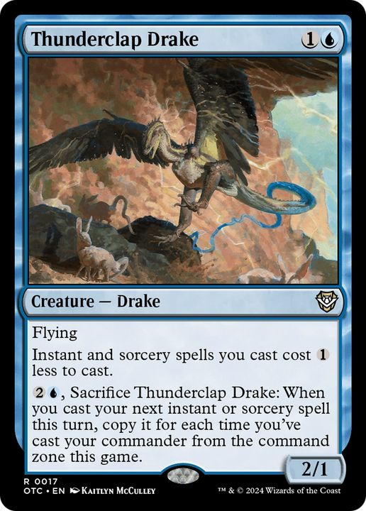 Thunderclap Drake in the group Magic the Gathering / Sets / Outlaws of Thunder Junction Commander at Proxyprinters.com (94843)