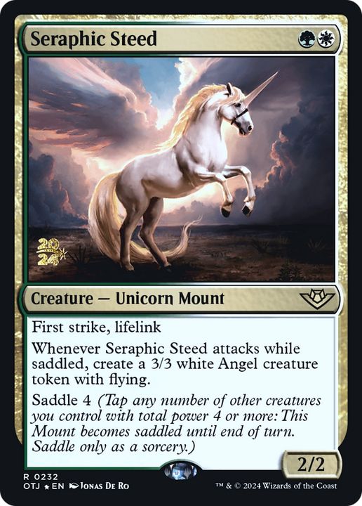 Seraphic Steed in the group Magic the Gathering / Sets / Outlaws of Thunder Junction Promos at Proxyprinters.com (94847)