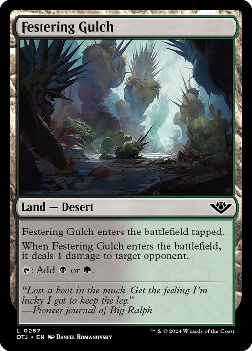 Festering Gulch in the group Magic the Gathering / Sets / Outlaws of Thunder Junction at Proxyprinters.com (94852)