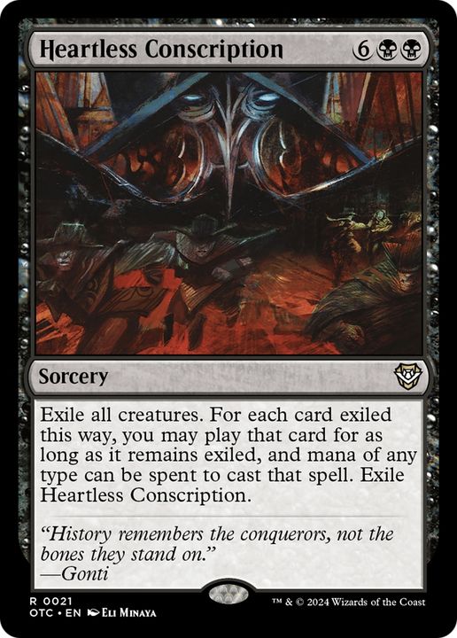 Heartless Conscription in the group Magic the Gathering / Sets / Outlaws of Thunder Junction Commander at Proxyprinters.com (94887)